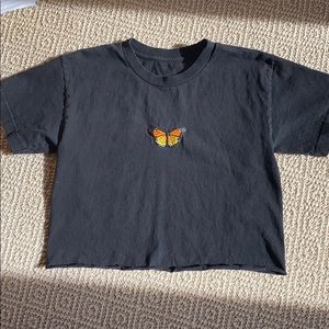 brandy black butterfly top!